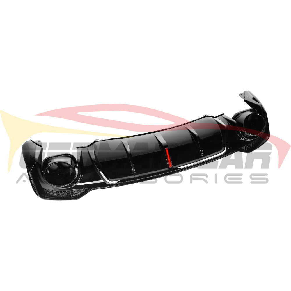 2020-2024 Audi Q3/SQ3 Gloss Black Diffuser with LED Brake Light | Q3/SQ3 Rear Diffusers
