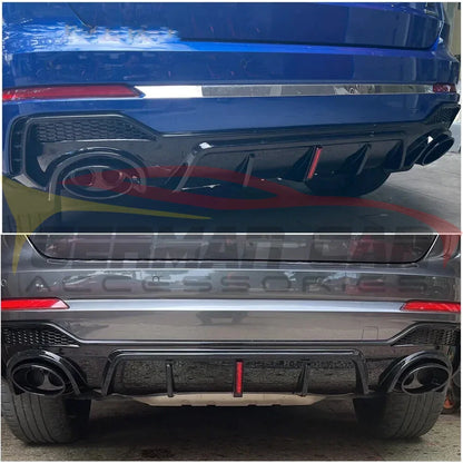 2020-2024 Audi Q3/SQ3 Gloss Black Diffuser with LED Brake Light | Q3/SQ3 Rear Diffusers