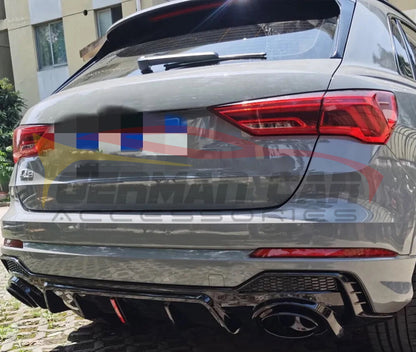 2020-2024 Audi Q3/SQ3 Gloss Black Diffuser with LED Brake Light | Q3/SQ3 Rear Diffusers