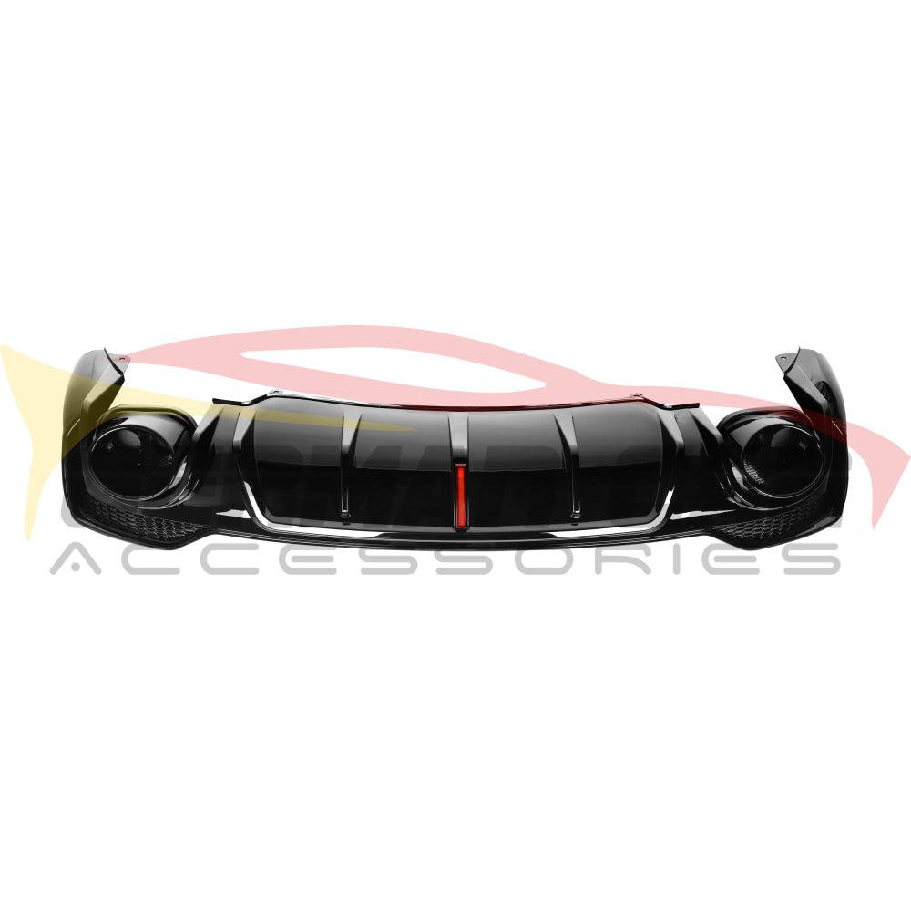 2020-2024 Audi Q3/SQ3 Gloss Black Diffuser with LED Brake Light | Q3/SQ3 Rear Diffusers