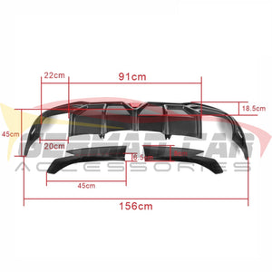 2020 + Audi A4 Carbon Fiber Rear Diffuser With Led Brake Light | B9.5 Diffusers
