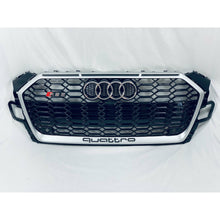Load image into Gallery viewer, 2020+ Audi Rs5 Honeycomb Grille | B9.5 A5/s5 Silver Frame Black Net With Emblem / Yes Front Camera
