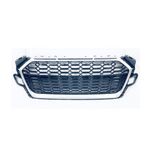 Load image into Gallery viewer, 2020 + Audi Rs5 Style Honeycomb Grille | B9.5 A5/S5 Silver Frame Black Mesh Front Grilles
