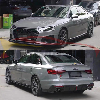 2021+ Audi A4/S4 Carbon Fiber Kb Style Rear Diffuser With Led Brake Light | B9.5 Diffusers