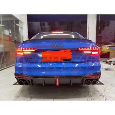 2021+ Audi A4/S4 Carbon Fiber Kb Style Rear Diffuser With Led Brake Light | B9.5 Diffusers