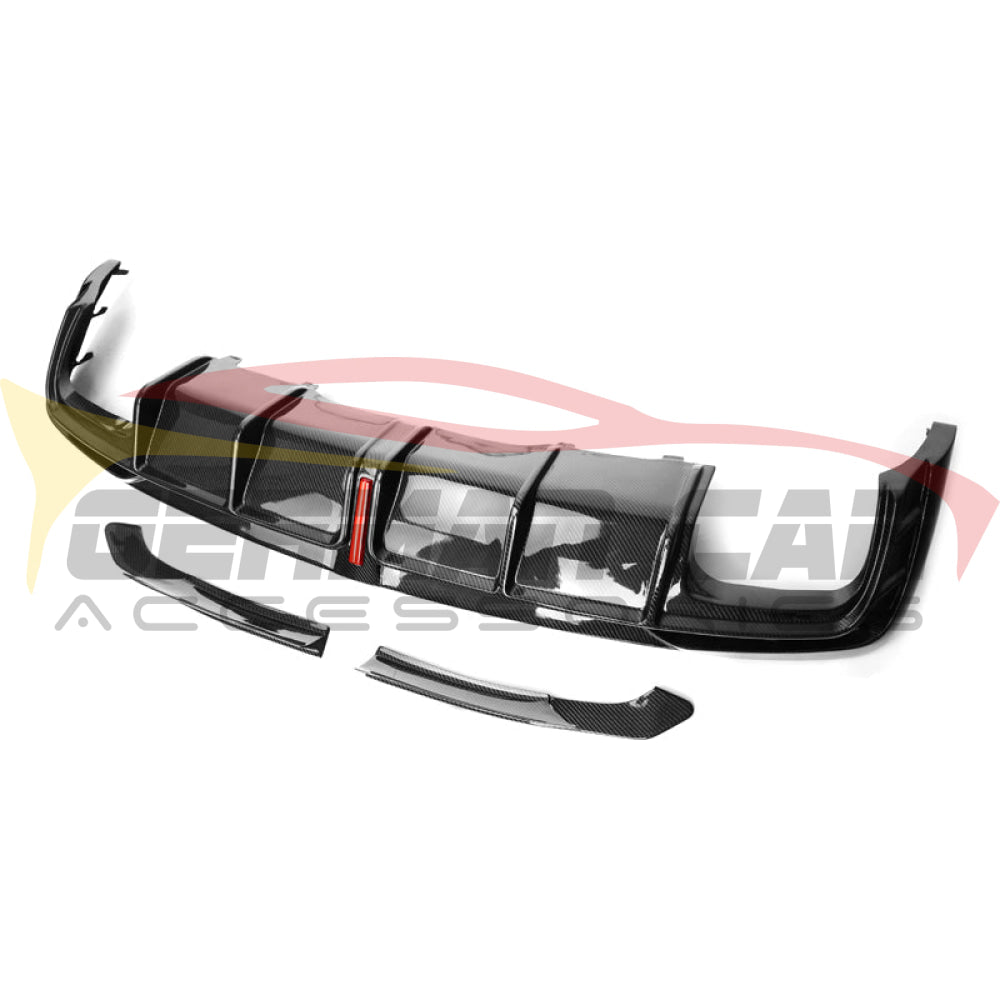 2021+ Audi A4/S4 Carbon Fiber Kb Style Rear Diffuser With Led Brake Light | B9.5 Diffusers