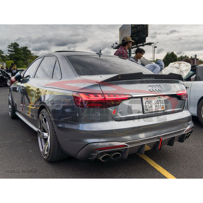 2020+ Audi S4 Carbon Fiber KB Style Rear Diffuser with LED Brake Light | B9.5 S4 Rear Diffusers