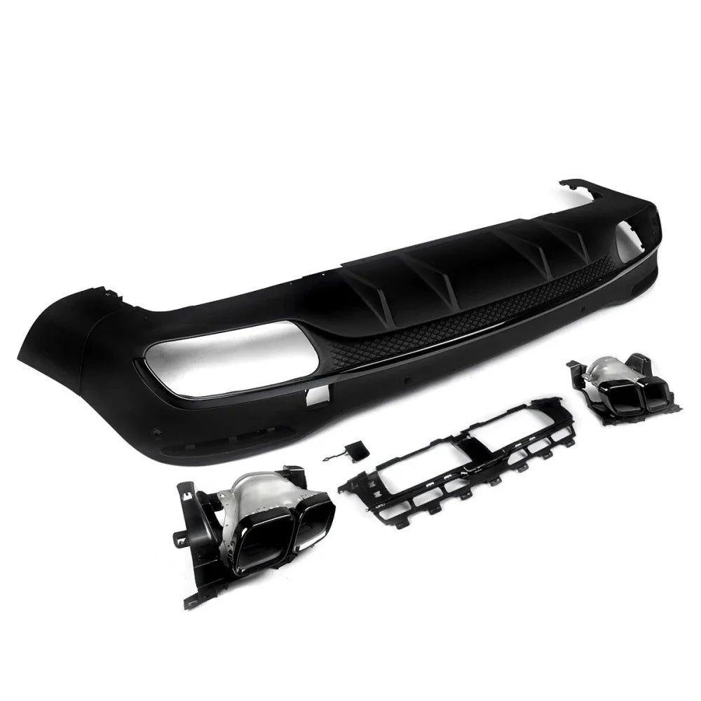 2020+ Mercedes-Benz GLE-Class Gloss Black GLE63 Style Rear Diffuser | X167/W167 Rear Diffusers