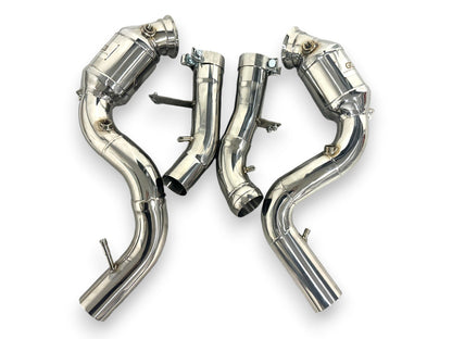 2020 + Mercedes Gle63 Amg Downpipes | W167 No Heat Shield / Racing Downpipe (No Cat) Front Race