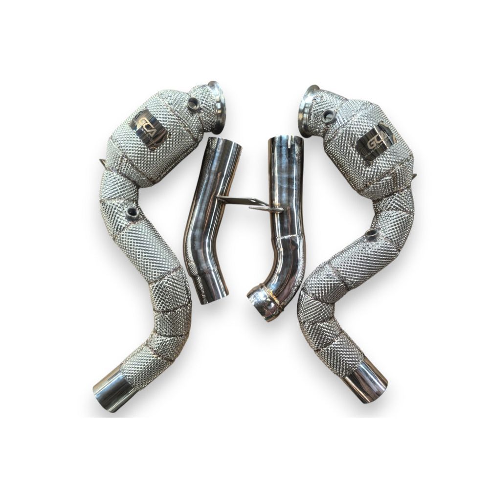 2020 + Mercedes GLE63 AMG Downpipes | W167 Yes Heat Shield / 200 Cell Euro 6 Sport High Flow Cat Downpipes