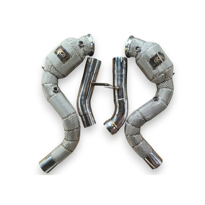 2020 + Mercedes GLE63 AMG Downpipes | W167 Yes Heat Shield / 200 Cell Euro 6 Sport High Flow Cat Downpipes