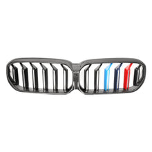 Load image into Gallery viewer, 2021+ Bmw 5-Series/m5 Dual Slat Kidney Grilles | G30/f90 Lci Carbon Fiber With M Stripe
