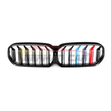 2021+ Bmw 5-Series/m5 Dual Slat Kidney Grilles | G30/f90 Lci Gloss Black With M Stripe