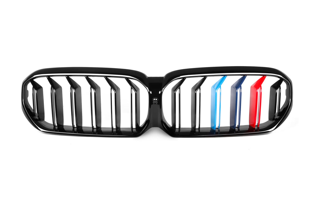 2021+ Bmw 5-Series/m5 Dual Slat Kidney Grilles | G30/f90 Lci Gloss Black With M Stripe