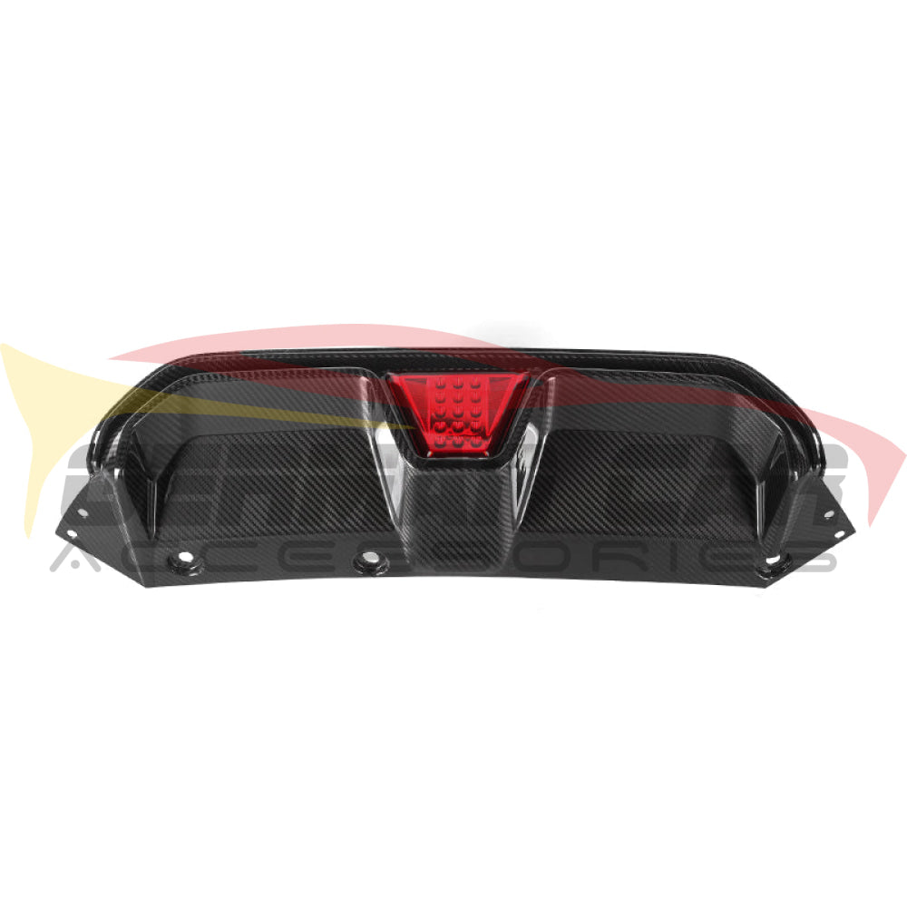 2021+ Bmw M5 Carbon Fiber Cs Style Rear Diffuser With Led Brake Light | F90 Lci