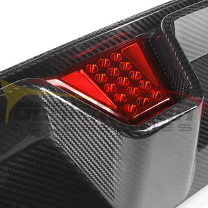 2021+ Bmw M5 Carbon Fiber Cs Style Rear Diffuser With Led Brake Light | F90 Lci