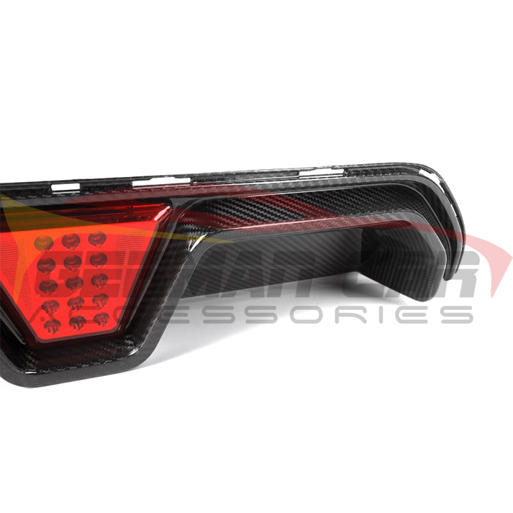 2021+ Bmw M5 Carbon Fiber Cs Style Rear Diffuser With Led Brake Light | F90 Lci