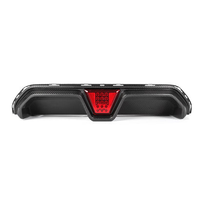 2021+ Bmw M5 Carbon Fiber Cs Style Rear Diffuser With Led Brake Light | F90 Lci