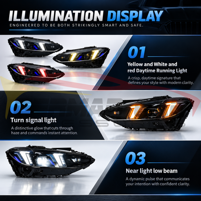 2021-2024 BMW M3/M4/4-Series RGB DRL Snake Eyes Headlights | G80/G82/G83/G22/G23/G26 Pre-LCI - Headlights