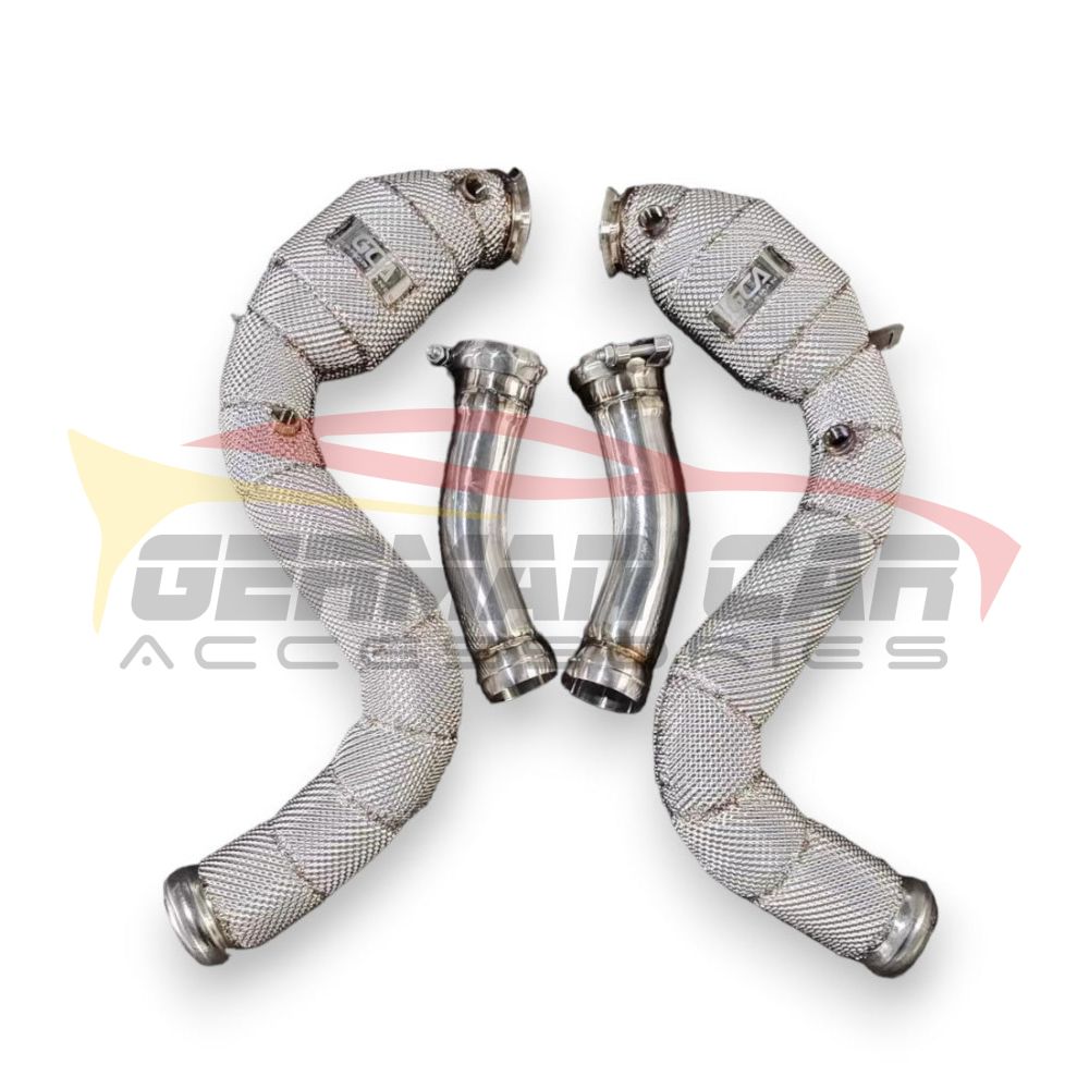 2015-2023 Mercedes C63 Amg Front Race Pipes | W205 Yes Heat Shield / 200 Cell Euro 6 Sport High