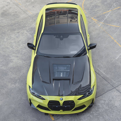 2021+ BMW M3/M4 Glass Engine Cover Carbon V1 Fiber Hood | G80/G81/G82/G83