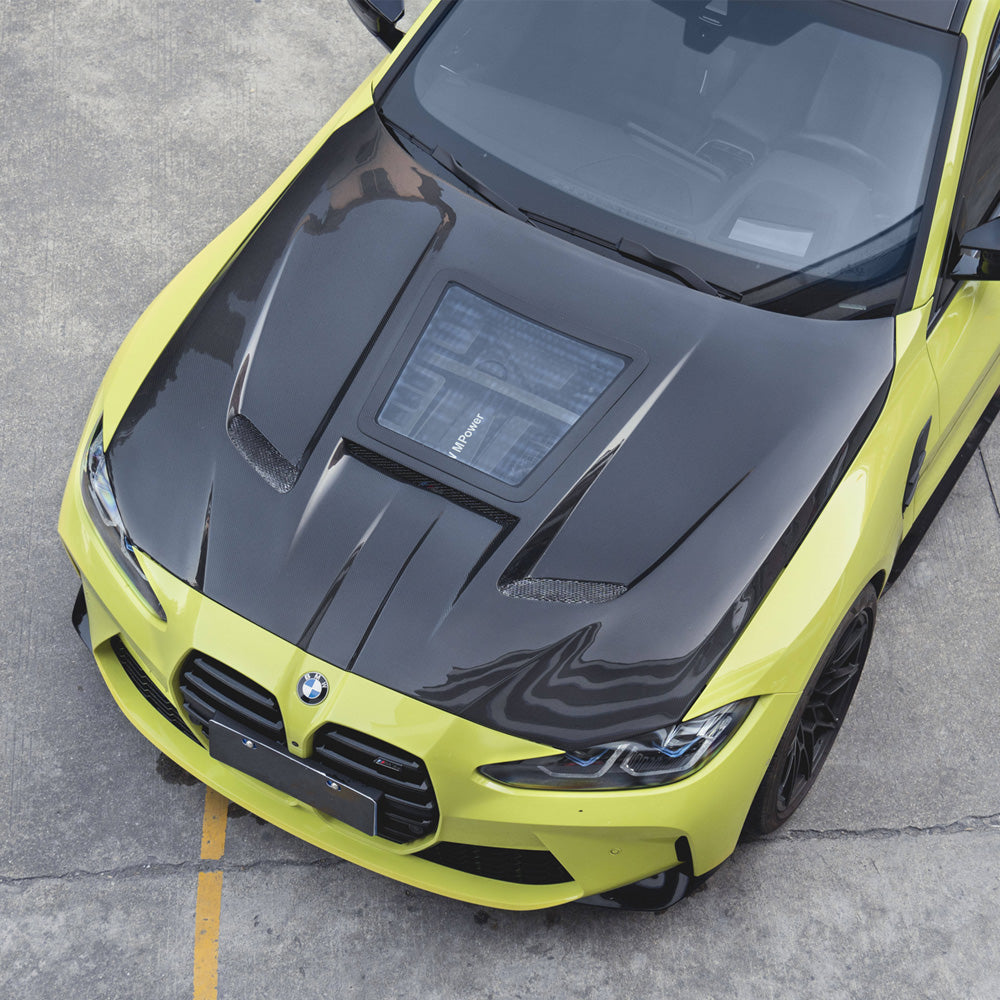 2021+ BMW M3/M4 Glass Engine Cover Carbon V1 Fiber Hood | G80/G81/G82/G83