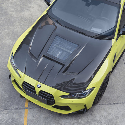 2021+ BMW M3/M4 Glass Engine Cover Carbon V1 Fiber Hood | G80/G81/G82/G83