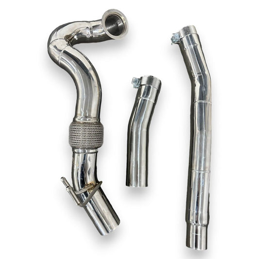 2014-2020 Audi A3/S3 Downpipe | 8V/8V.5 Yes Heat Shield / Racing (No Cat) Front Race Pipes