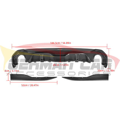 2021+ Bmw 4-Series Carbon Fiber 3 Piece Rear Diffuser | G26 Diffusers