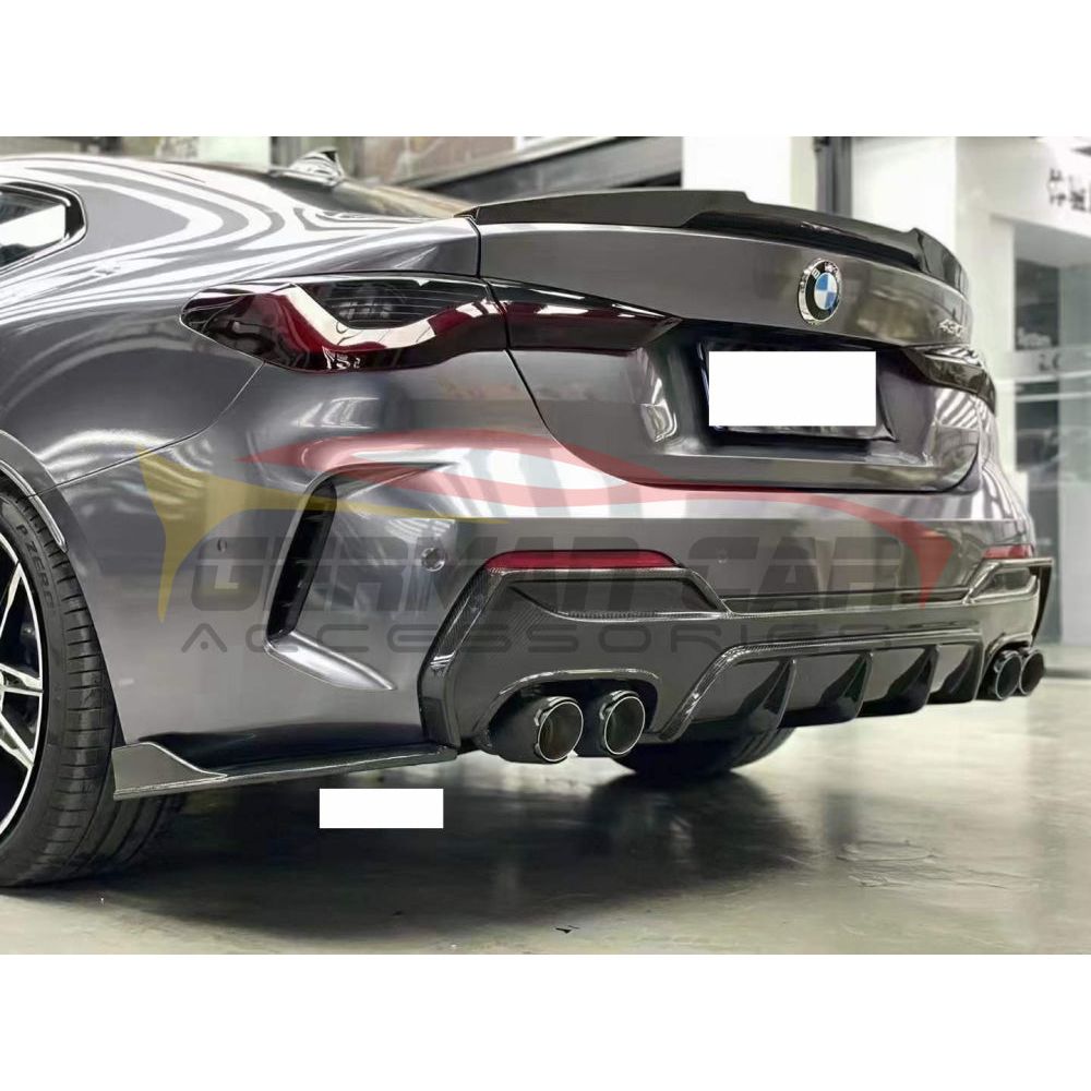 2021+ Bmw 4-Series Carbon Fiber 3D Style 3 Piece Rear Diffuser | G22