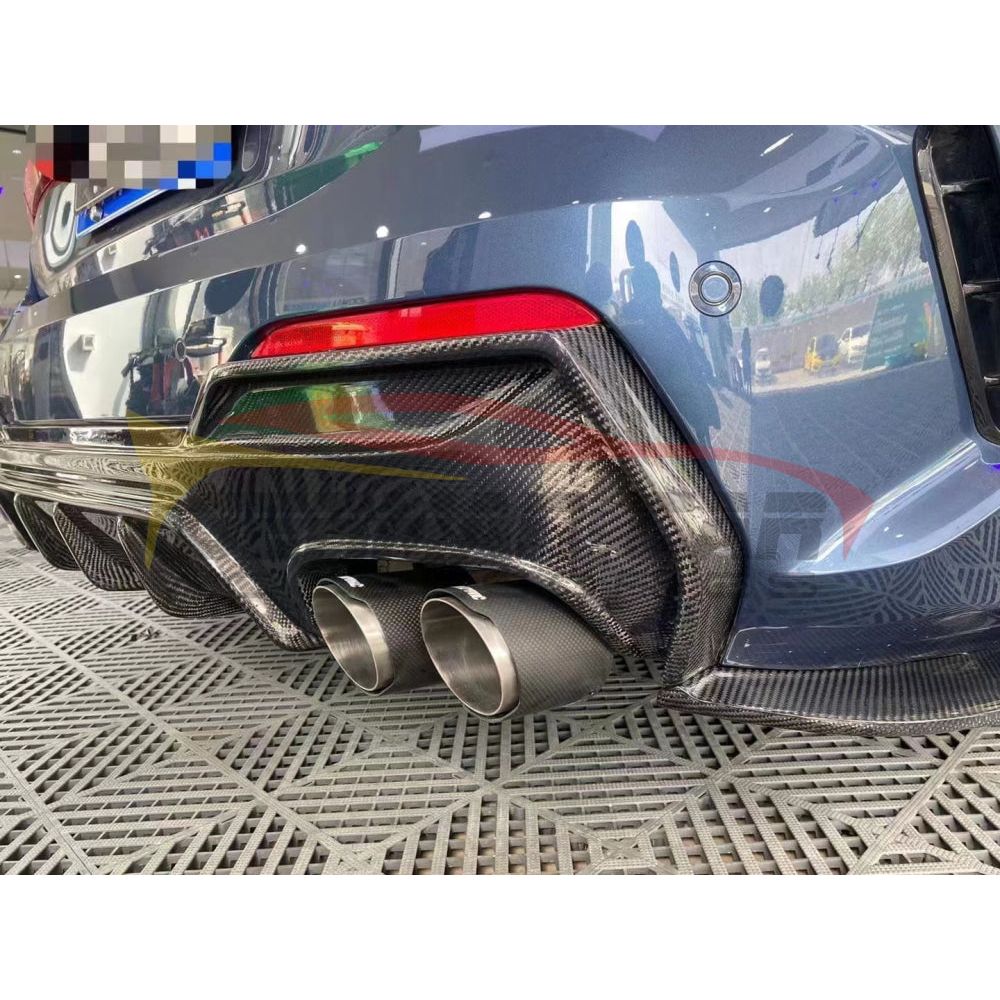 2021+ Bmw 4-Series Carbon Fiber 3D Style 3 Piece Rear Diffuser | G22