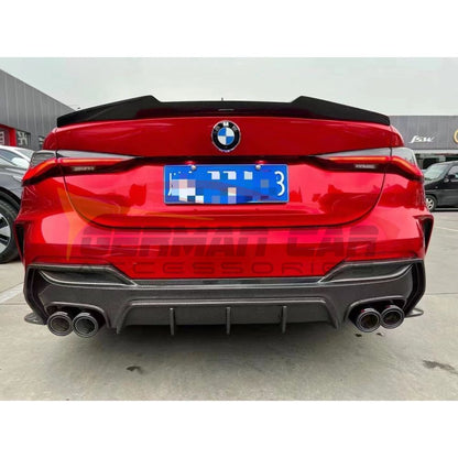 2021+ Bmw 4-Series Carbon Fiber 3D Style 3 Piece Rear Diffuser | G22