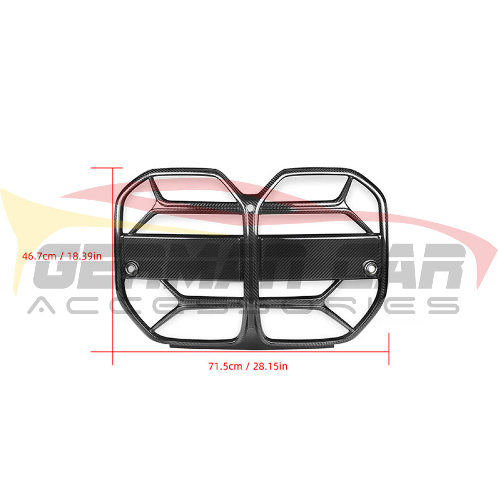 2021+ Bmw 4-Series Carbon Fiber Csl Style Kidney Grilles | G26