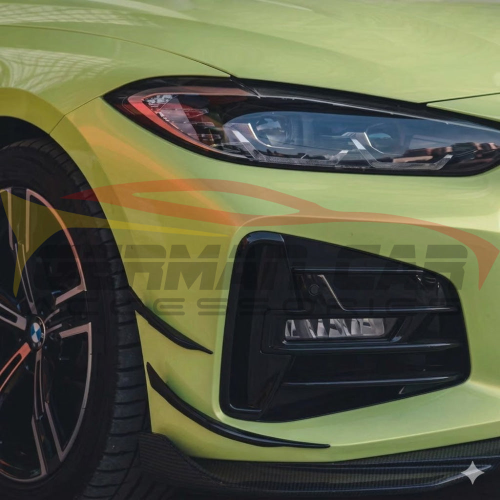 2021-2024 BMW 4-Series Carbon Fiber Front Fog Lamp Canards 4Pcs | G22/G23/G26 - Additional Accessories