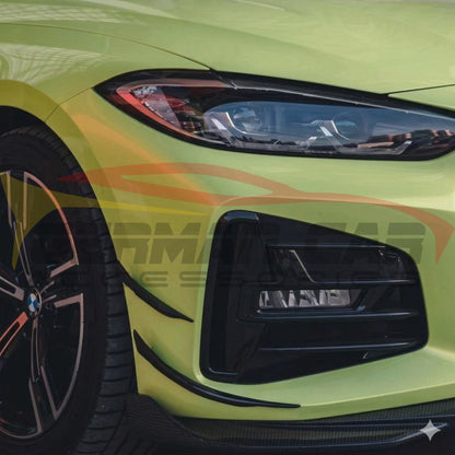 2021-2024 BMW 4-Series Carbon Fiber Front Fog Lamp Canards 4Pcs | G22/G23/G26 - Additional Accessories