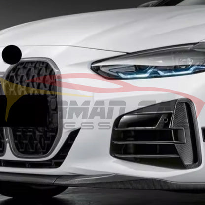 2021-2024 BMW 4-Series Carbon Fiber Front Fog Lamp Canards 4Pcs | G22/G23/G26 - Additional Accessories