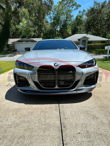 2021 + BMW 4 Series Carbon Fiber M Performance Style 3 Piece Front Lip | G22/G23 Front Lips/Splitters