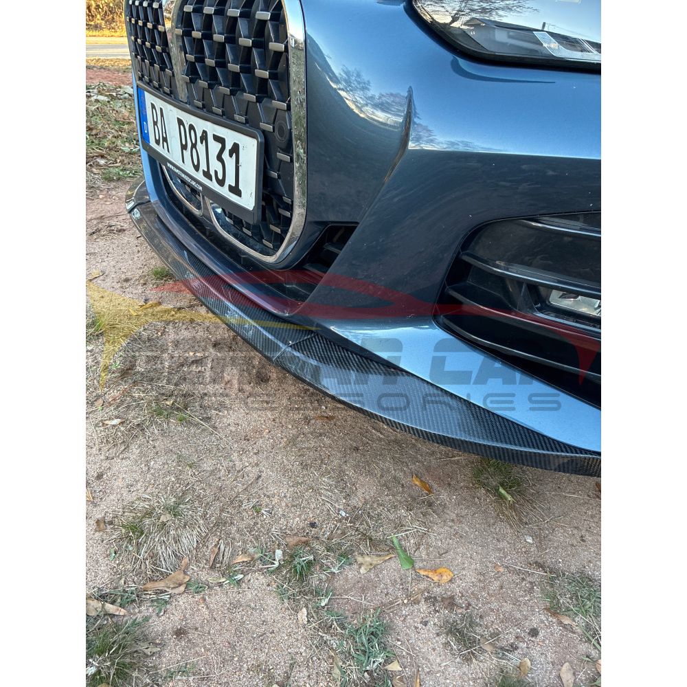 2021+ BMW 4-Series Carbon Fiber M Performance Style 3 Piece Front Lip | G22/G23 Front Lips/Splitters