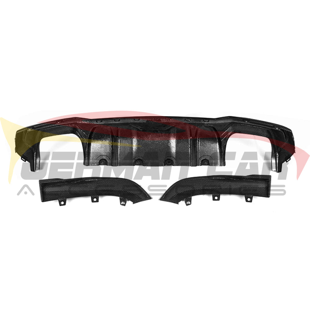 2021+ Bmw 4-Series Carbon Fiber S Style 3 Piece Rear Diffuser | G22/G23 Front Lips/Splitters