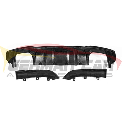 2021+ Bmw 4-Series Carbon Fiber S Style 3 Piece Rear Diffuser | G22/G23 Front Lips/Splitters