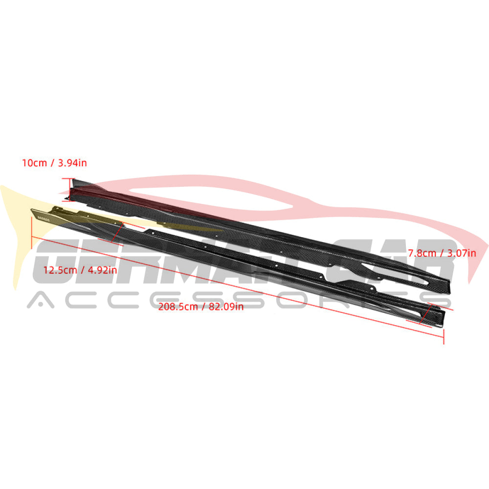 2021+ Bmw 4-Series Carbon Fiber Side Skirts | G26