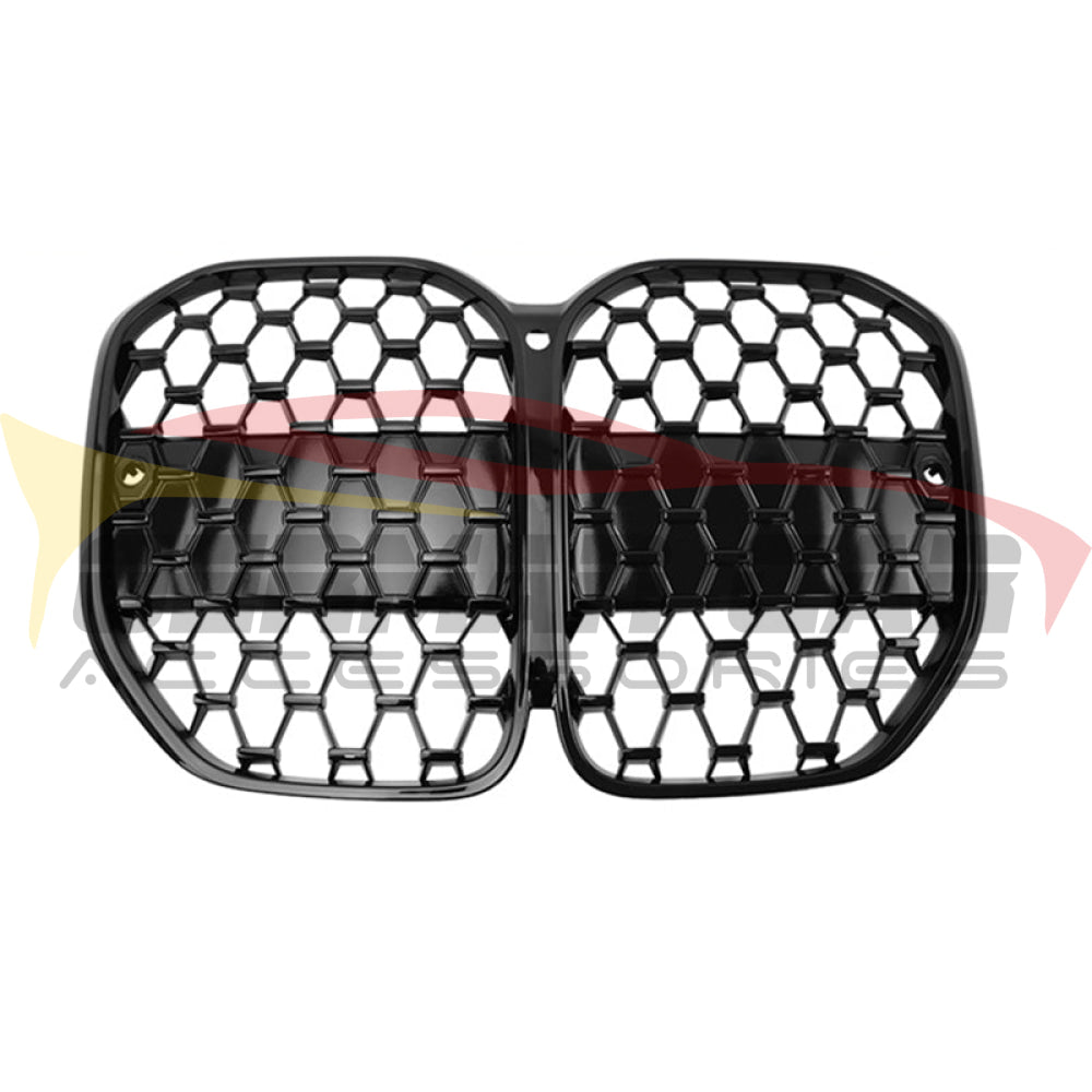 2021+ Bmw 4-Series Diamond Kidney Grilles | G22 Black Frame Diamonds / Yes