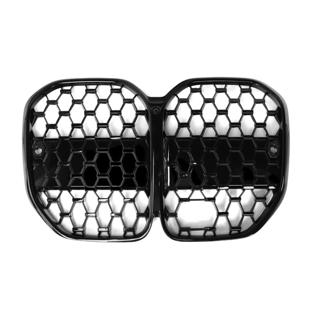 2021+ Bmw 4-Series Diamond Kidney Grilles | G22/G23 Black Frame Diamonds / Yes Acc