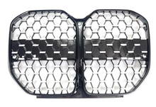 Load image into Gallery viewer, 2021+ Bmw 4-Series Diamond Kidney Grilles | G26 Black Frame Silver Diamonds / No Acc
