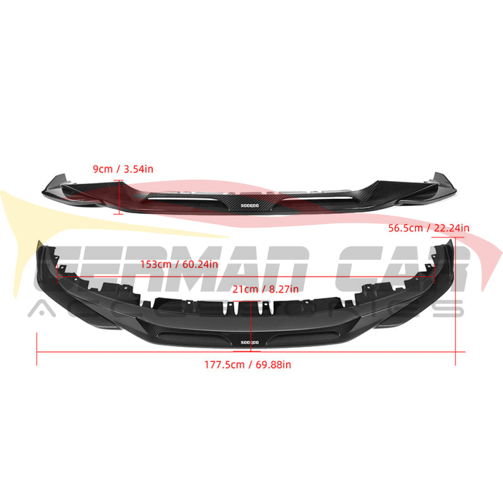 2021+ Bmw 4-Series/I4 Carbon Fiber 3 Piece Front Lip | G26 Side Skirts