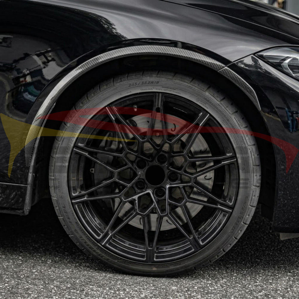 2021-2024 BMW 4-Series MP Style Carbon Fiber Wheel Arches Trim 8Pcs | G22/G23 - Additional Accessories