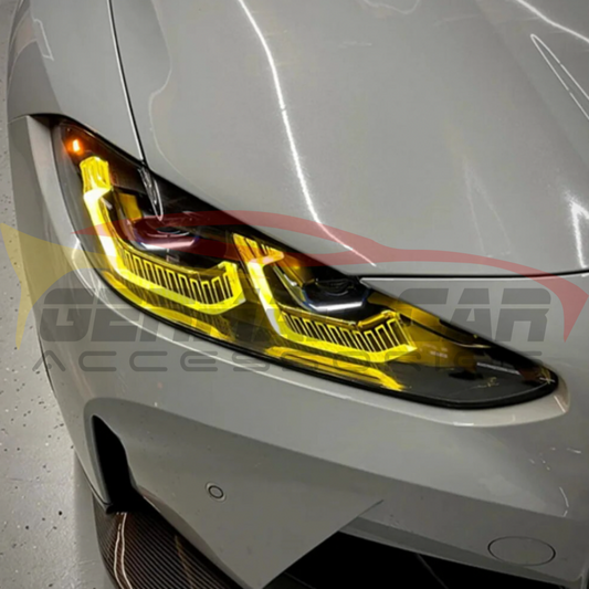 2021 + Bmw M3/M4 Csl Style Yellow Drl Headlights | G80/G82/G83 Laser (North American Car) Cold Air
