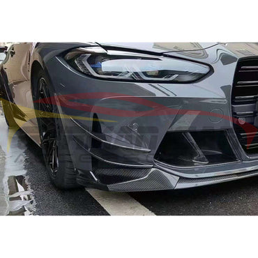 2021+ Bmw M3/M4 Carbon Fiber Ac Style Front Bumper Canards | G80/G82/G83 Additional Accessories