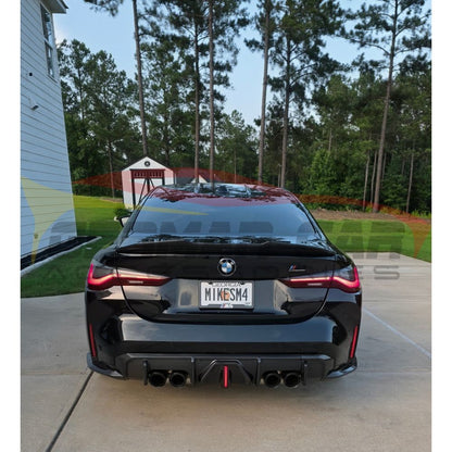 2021+ BMW M3/M4 Carbon Fiber AK Style Diffuser with LED Brake Light | G80/G82/G83 - Rear Diffusers