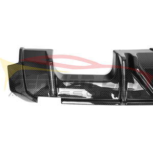 2021+ Bmw M3/M4 Carbon Fiber Ak Style Diffuser With Led Brake Light | G80/G82/G83 Rear Diffusers